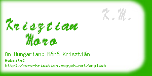krisztian moro business card